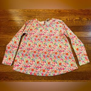 Hanna Andersson Long Sleeve Cotton Floral Tee Shirt Size 130 cm or 8